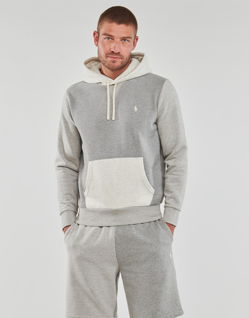 Polo Ralph Lauren - SWEATSHIRT CAPUCHE EN MOLLETON COLOBLOCK Gris