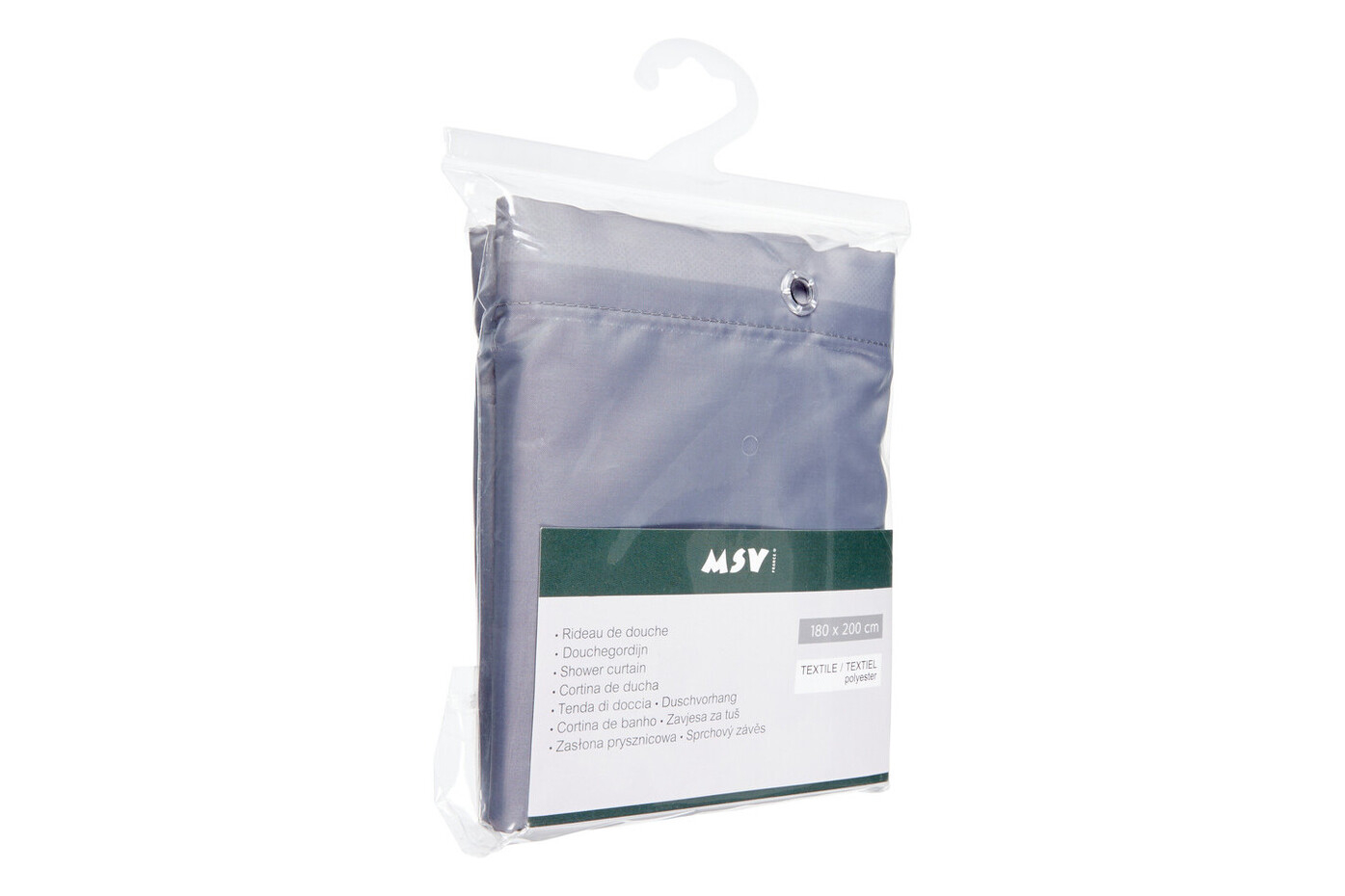 (180x200cm) Anti-Schimmel Duschvorhang Wasserdicht / Anti-Bakteriell (149288) - Grau