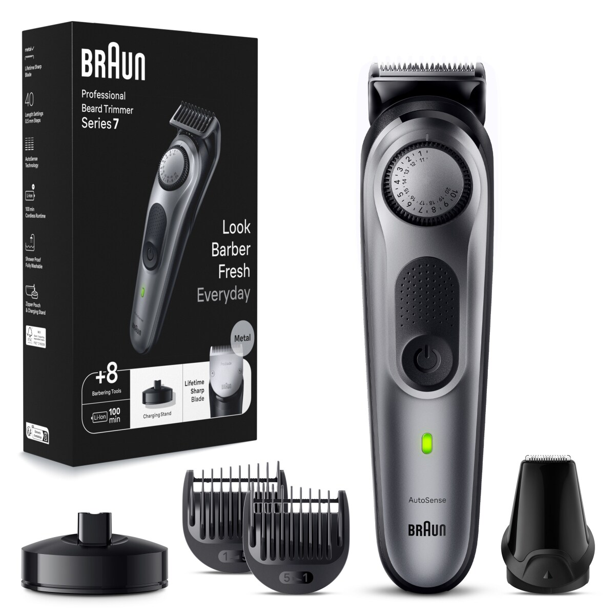 Braun Barttrimmer BT7420, Trimmer mit Barber Tools