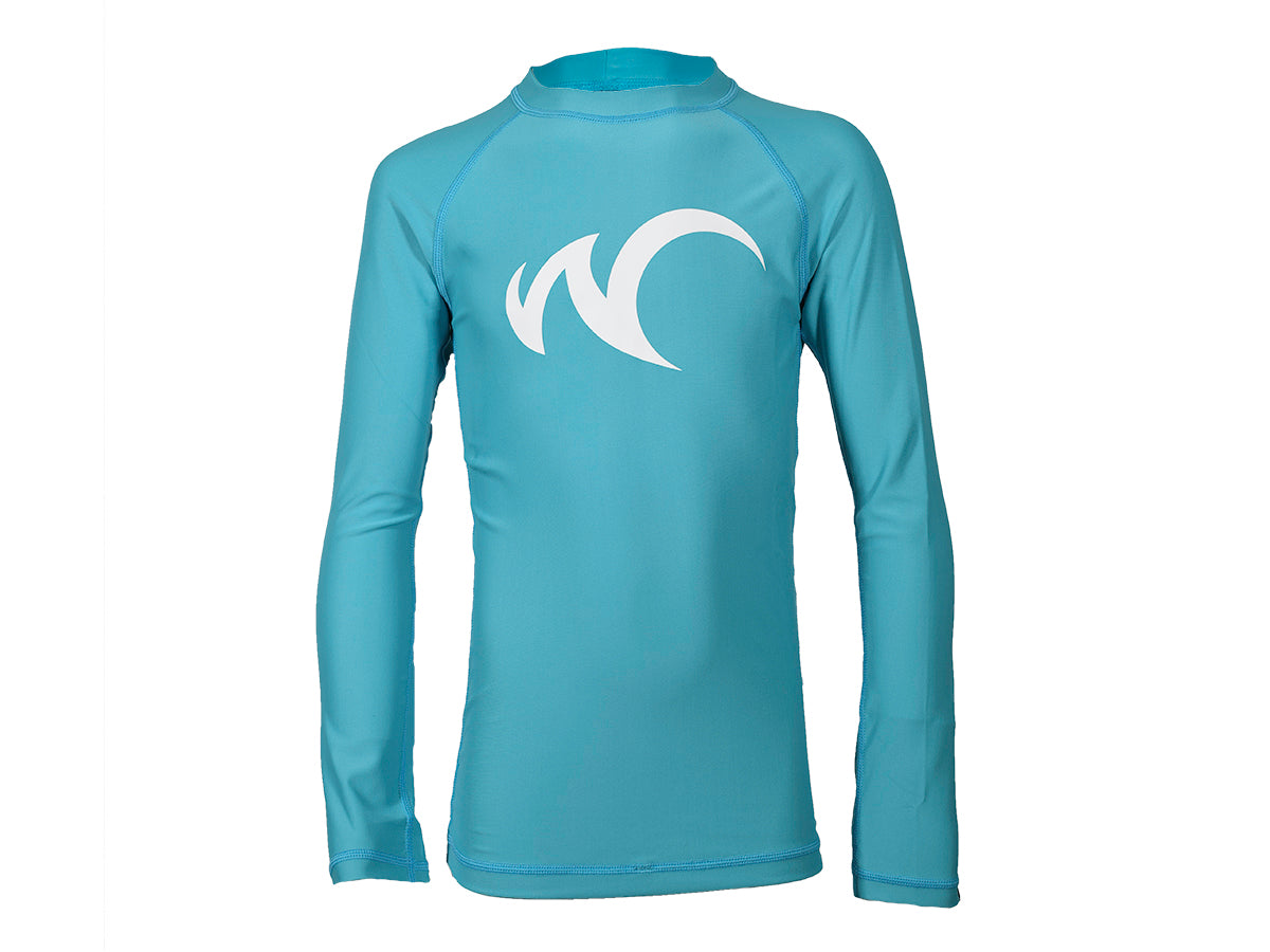 Watrflag Malaga lange mouw UPF 50+ Turquoise Kids Rashguard