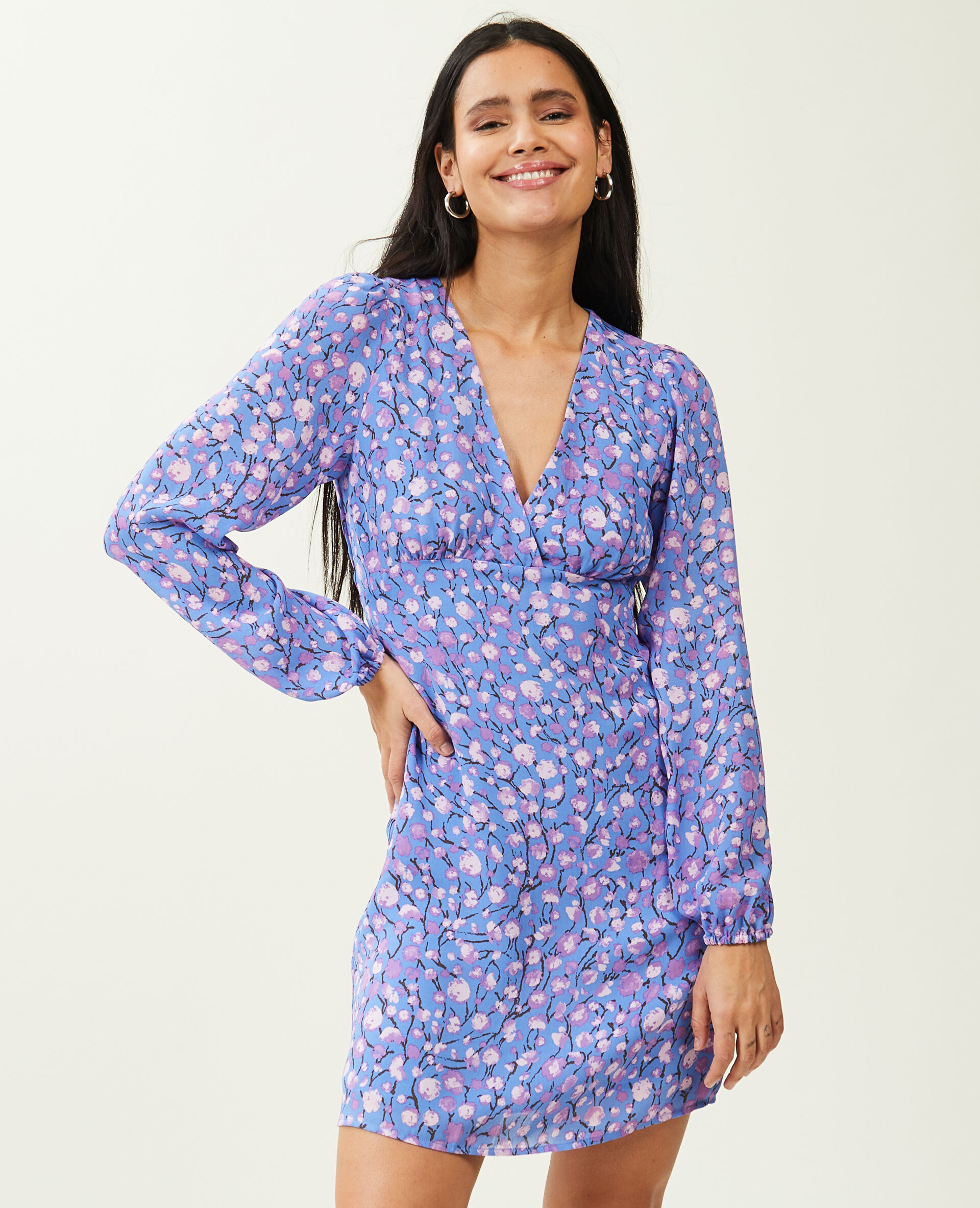 Robe courte et fluide - Bleu