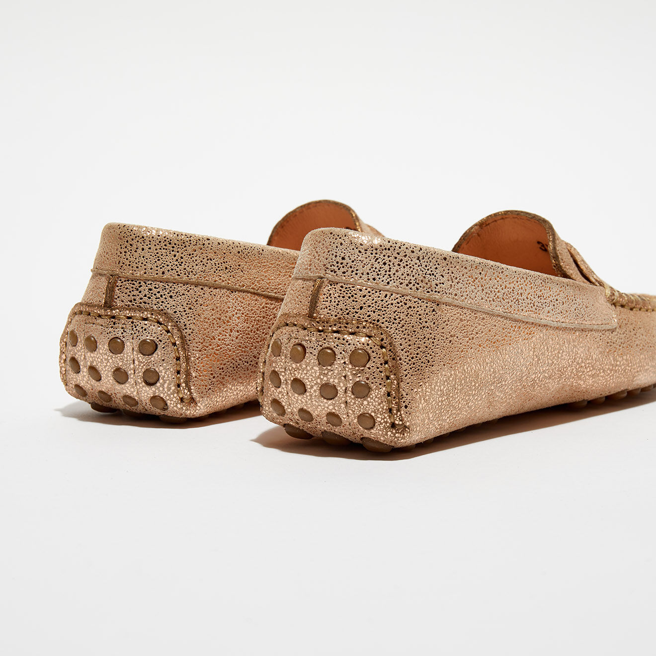 Loafers Mocassins en Cuir Miss cuivre