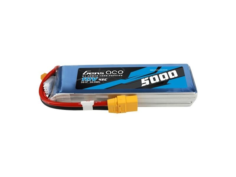 Gens ace RC-Akku LiPo 5000 mAh 11.1 V 45 C Softcase 3S LiPo Akku mit XT90 Stecker