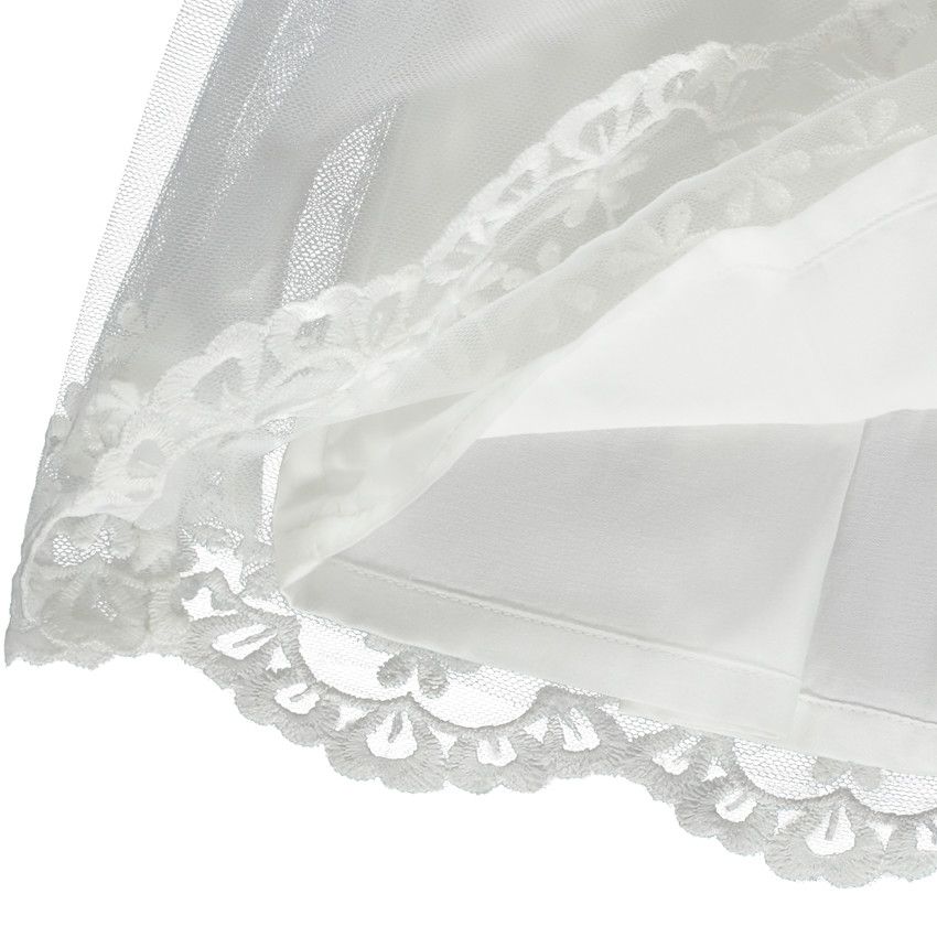 Ensemble de cérémonie 2 pièces robe + bloomer pour bébé fille - Ecru