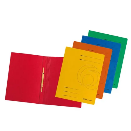 Herlitz Pappe-Karton Schnellhefter DIN A4, 10 Stück in 5 verschiedenen Farben