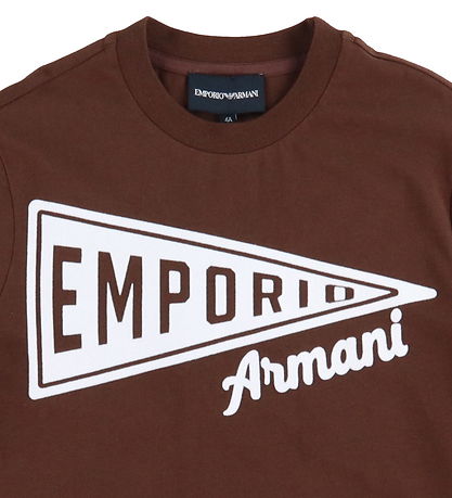 Emporio Armani T-Shirt - Chicorée-Kaffee/Weiß