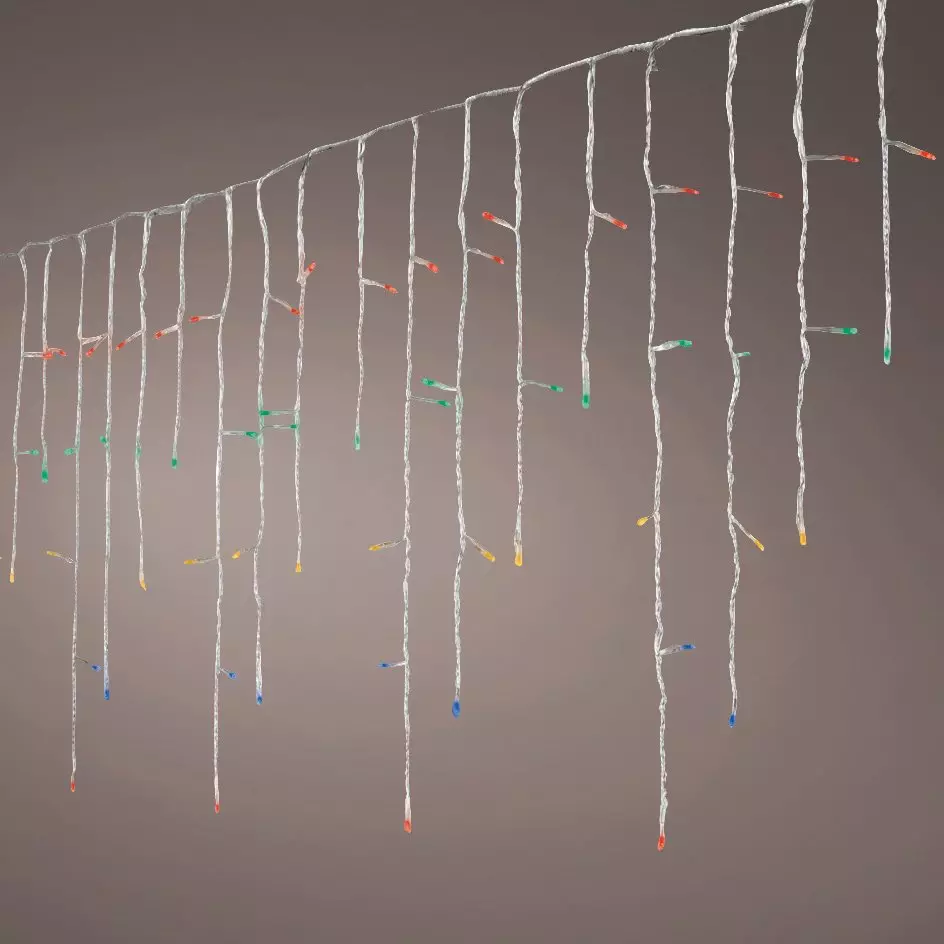 Stalactite lumineuse 20 m 490 LED câble transparent Stars Multicolore