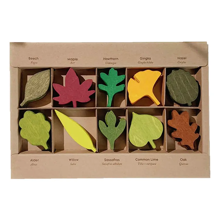 Moon Picnic Feuilles de la forêt en bois