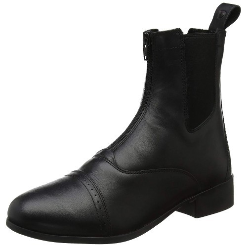 Botas de couro modelo Elevation com zíper para adultos, pretas