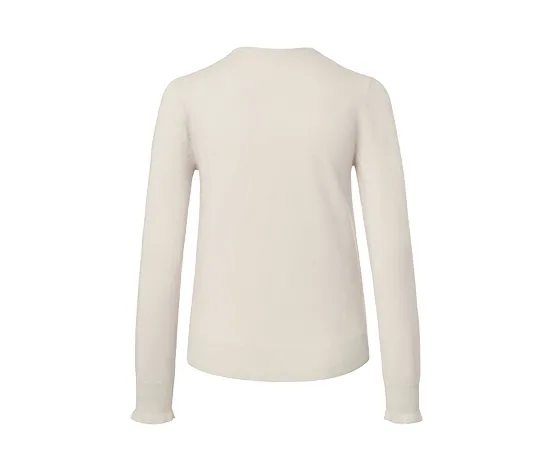 Feinstrickpullover mit Cashmere, ecru