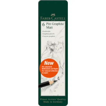 Faber-Castell Pitt Graphite Matt Bleistift Set, 6er Metalletui