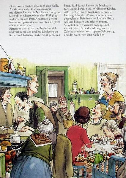 Pettersson und Findus. Pettersson kriegt Weihnachtsbesuch