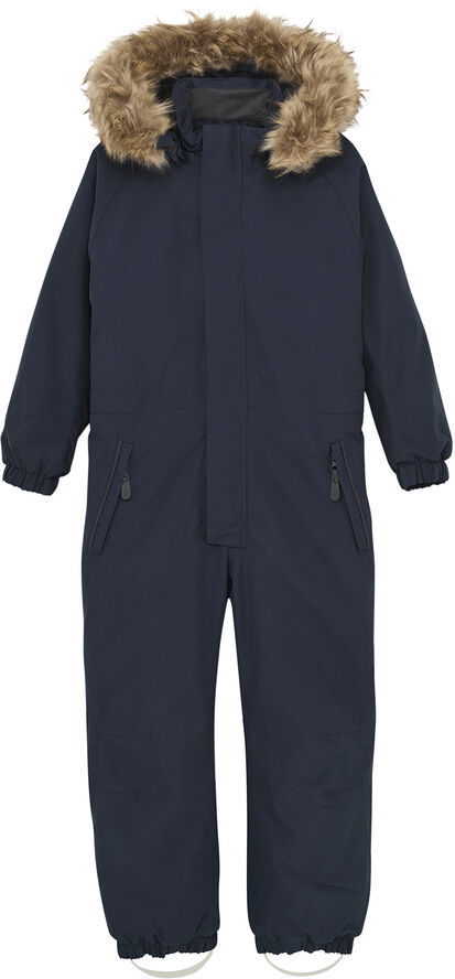 Color Kids Coverall W. Fake Fur Total eclipse