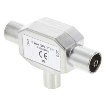 Q-Link coax splitter radio metaal 1 male/2 female