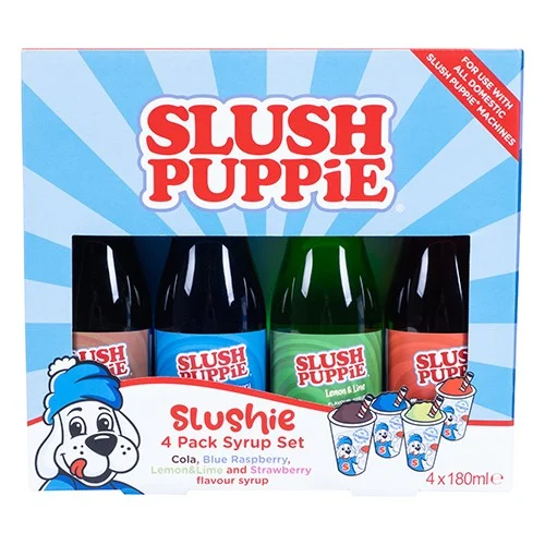 SLUSH PUPPiE ORIG 4x180ml Syrup Set-BLR/STRW/C/LL