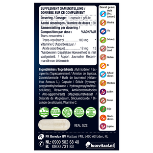 Lucovitaal Super Resveratrol 100mg Capsules 30CP