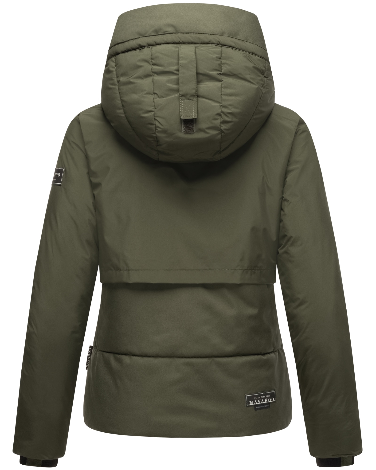 NAVAHOO Damen Winterjacke Recyceltes gefütterte Outdoor Jacke Kapuze & Stehkragen Liebesküken