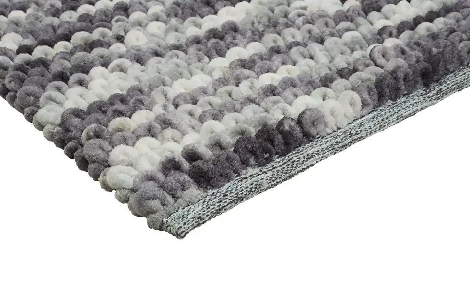 como Badteppich Punto Silbergrau 70x120 cm
