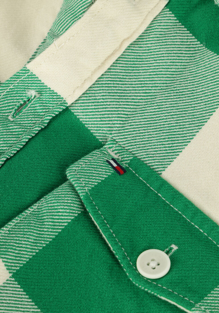 TOMMY HILFIGER groene tommy hilfiger overshirt sherpa lined checked overshirt