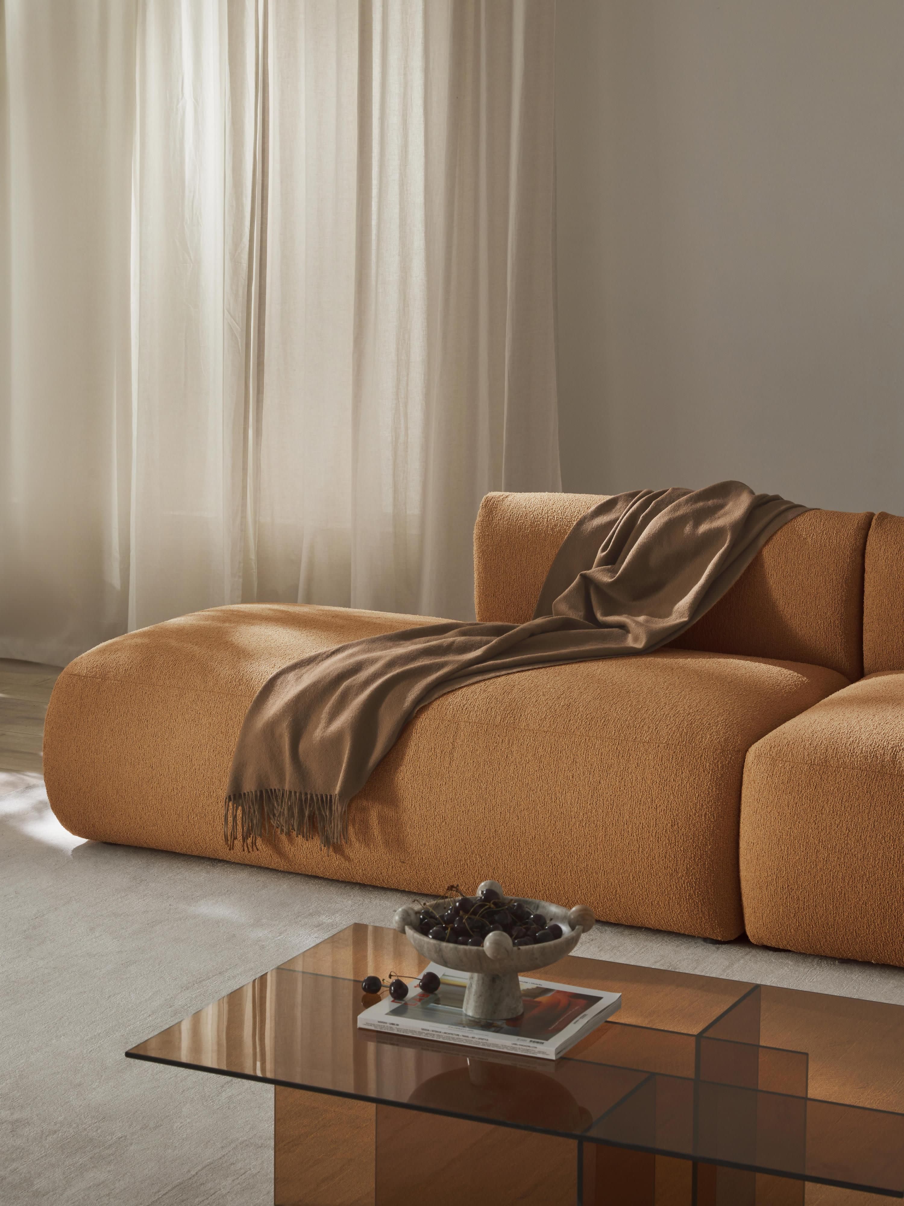 Modulaire bouclé chaise longue Sofia