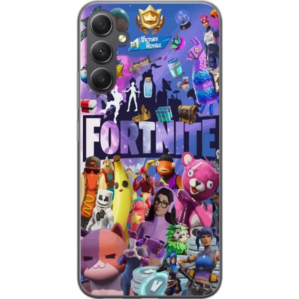 Samsung Galaxy A16 5G Gjennomsiktig deksel Fortnite Karaktärer Spelmotiv Ikoner Gaming Design Populär