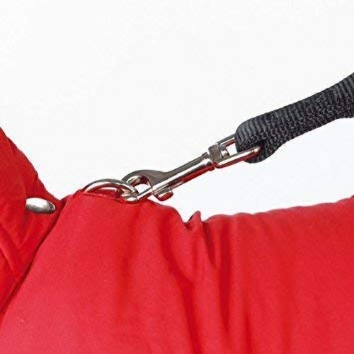 Casaco vermelho com capuz para cães