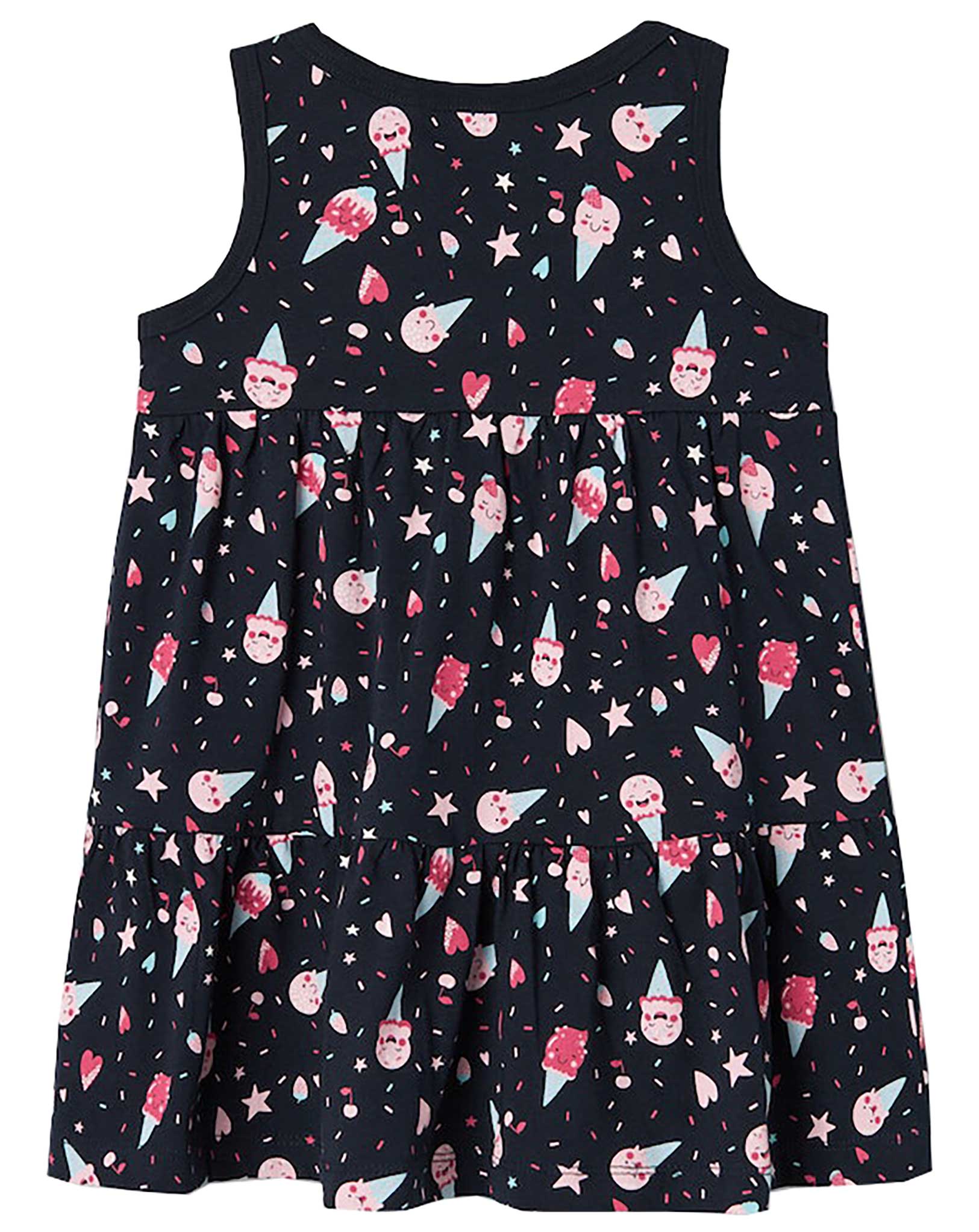 Kleid NMFVIGGA SPENCER HAPPY ICECREAM ärmellos in dark sapphire