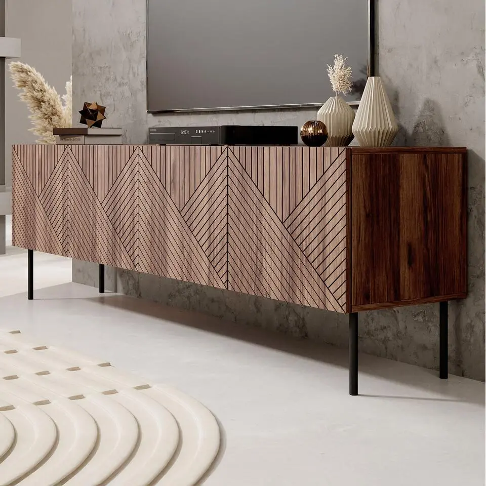 Meubella - TV-Meubel Adelaide - Eiken - 190 cm