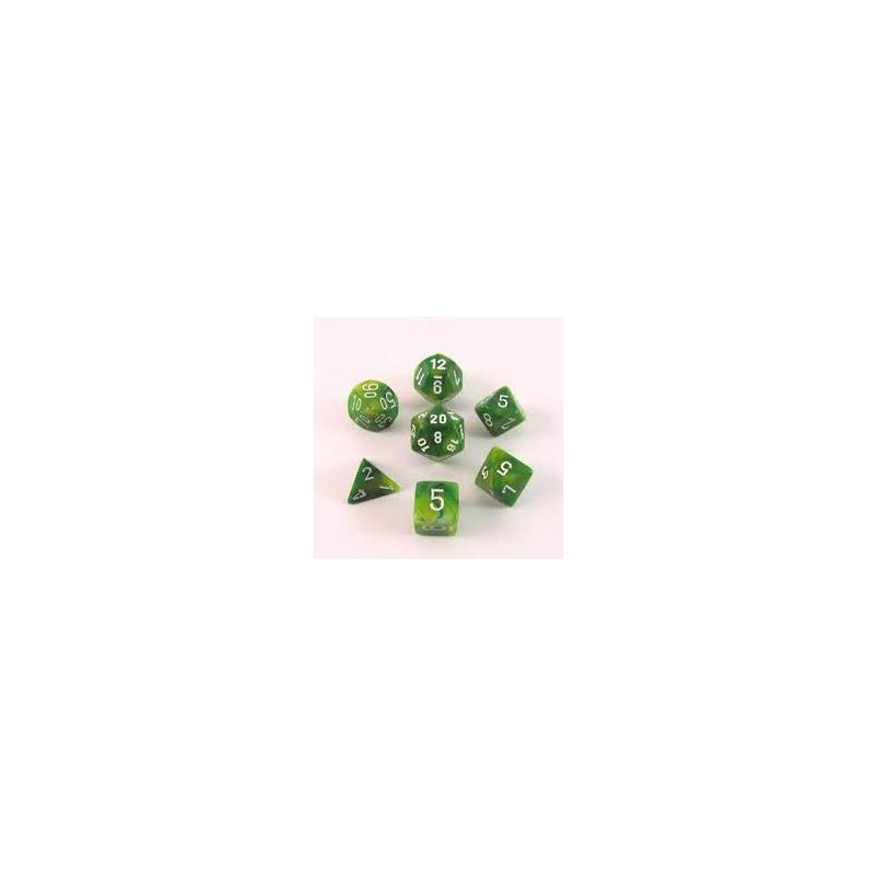 7 dés *phantom* vert