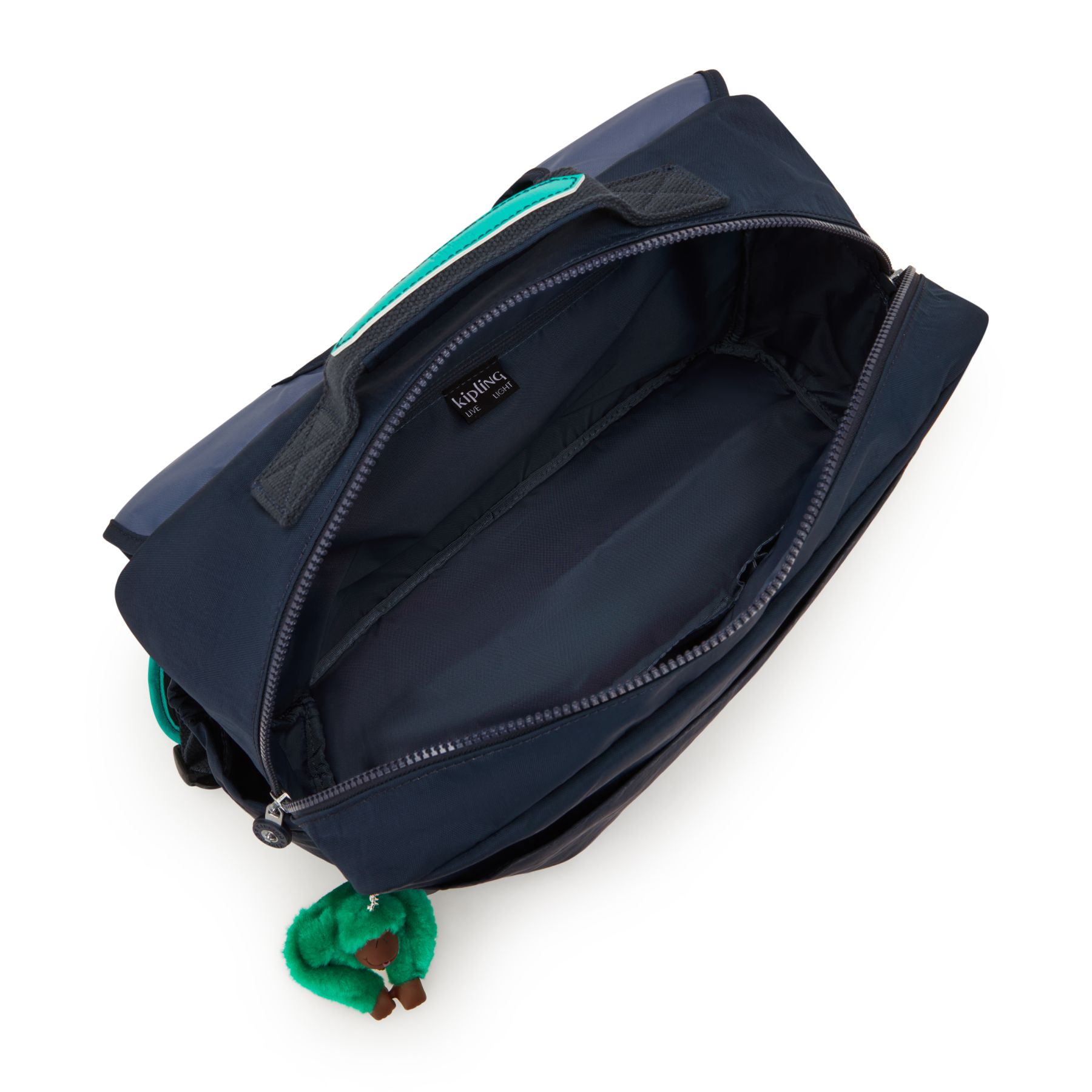 CODIE M  Cartable de taille moyenne avec bretelles rembourrées ajustables - Blue Green Block