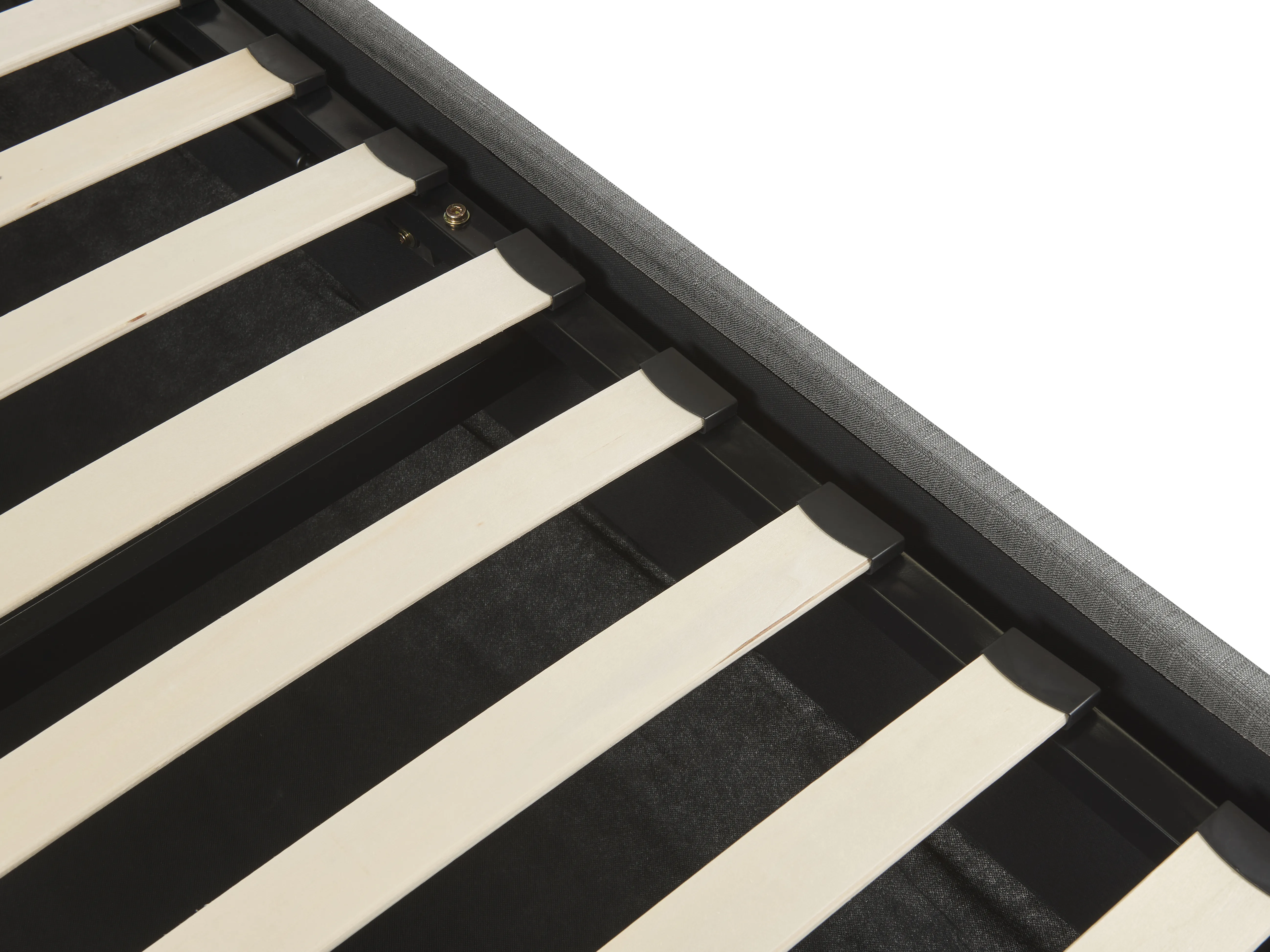 Opbergbed zonder hoofdbord Stof DINAN 90 x 200 cm Donkergrijs