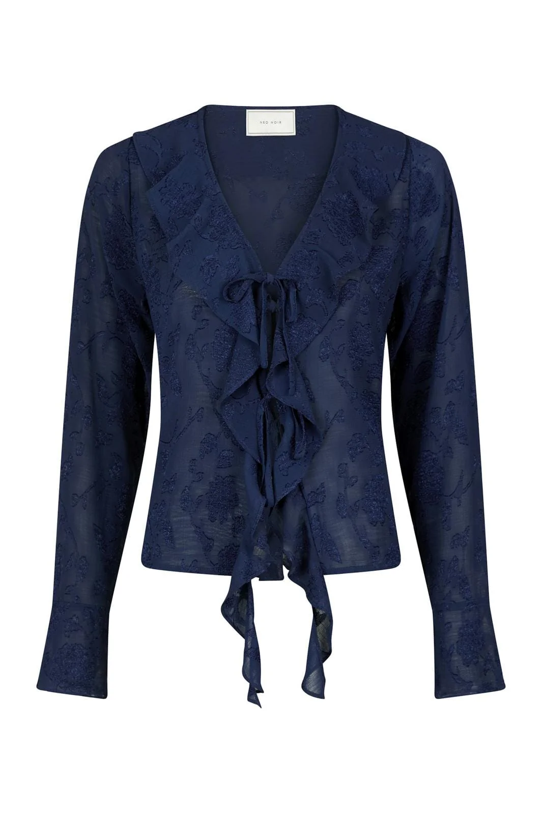 Neo Noir Anika Burnout Blouse navy
