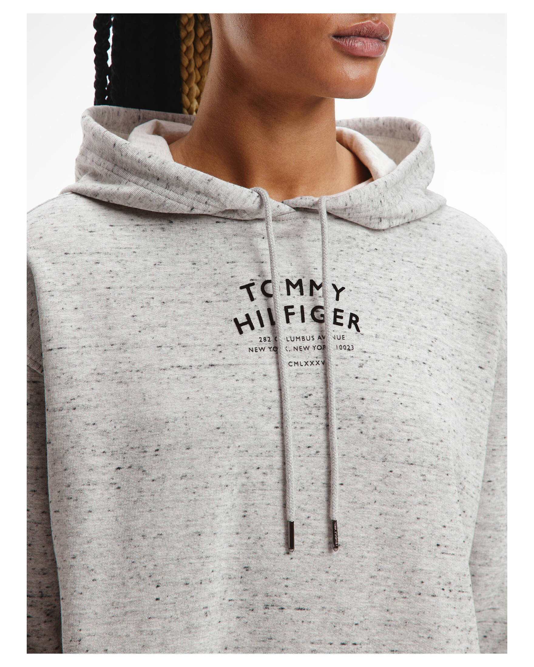 Tommy Hilfiger| Damen Sweatshirt RELAXED TEXT FLOCK PRINT HOODIE