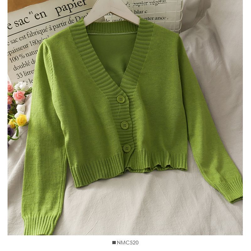 Lemongrass - Cropped Cardigan