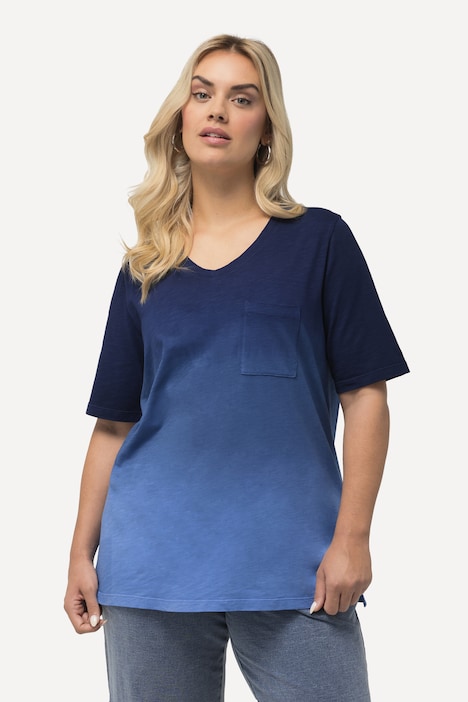T-Shirt, Farbverlauf, Classic, Rundhals, Halbarm