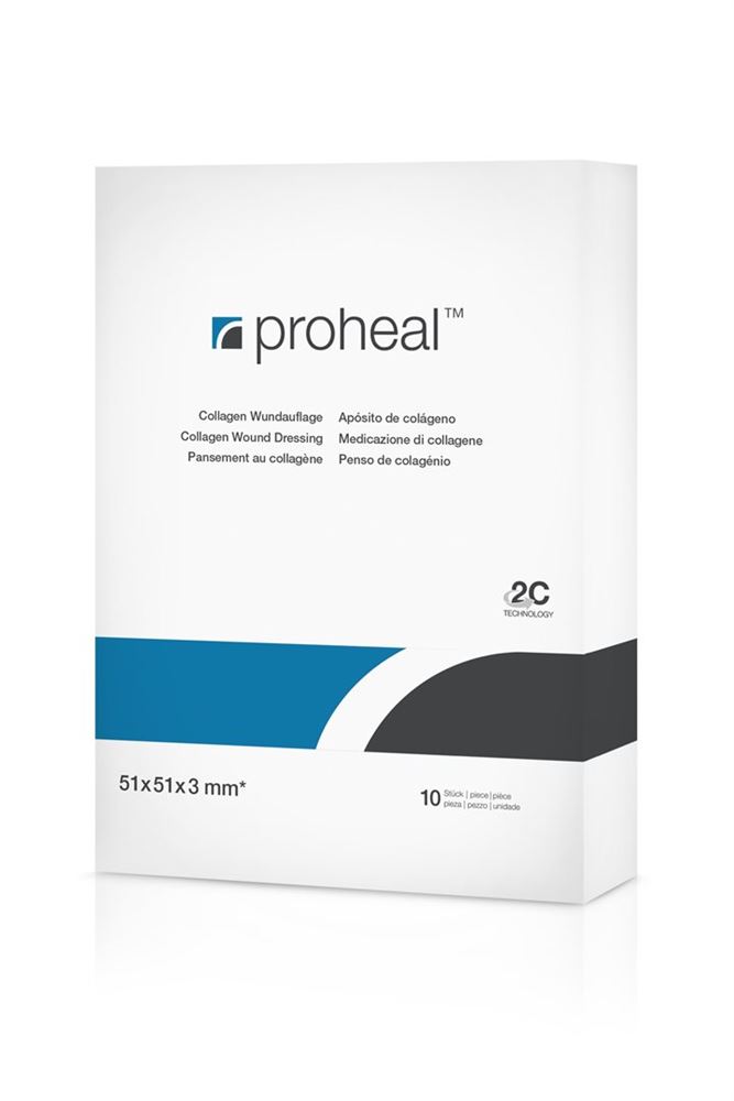 Proheal Collagen Wundauflage 51x51x3mm 10 Stk