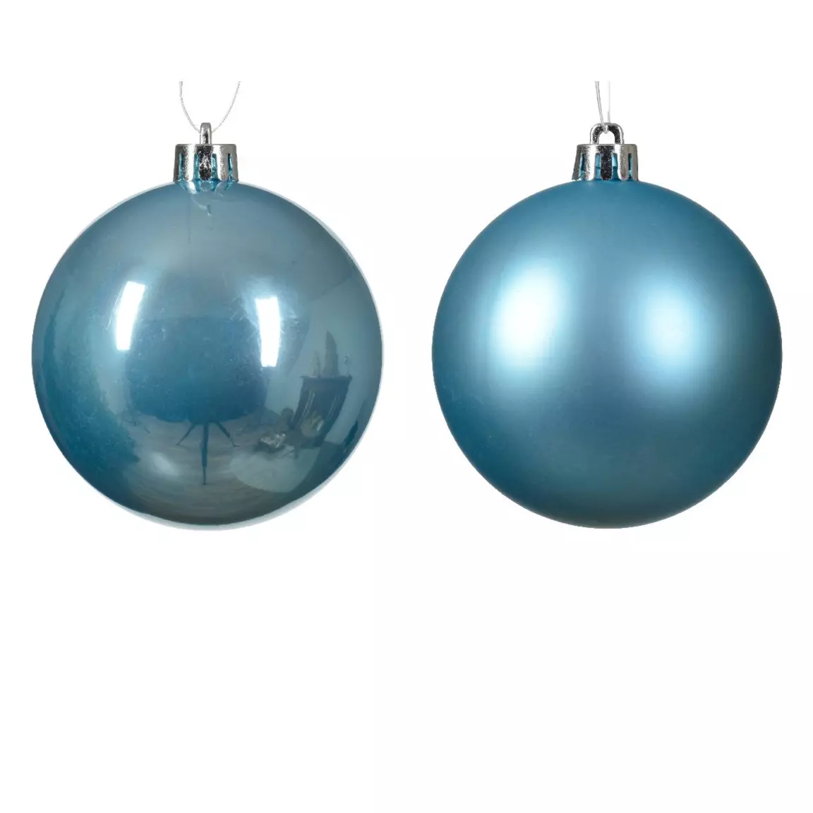Lot de 16 boules de Noël (D40 mm) Alpine Bleu vaporeux