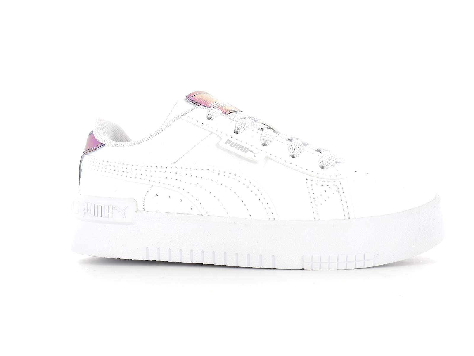 Puma-386195 Synthétique Blanc Argent