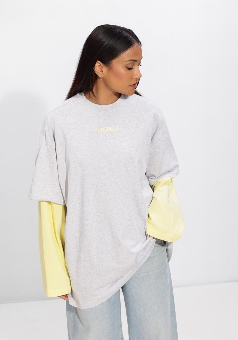 grijze stieglitz tops & t-shirts skate tee double sleeves