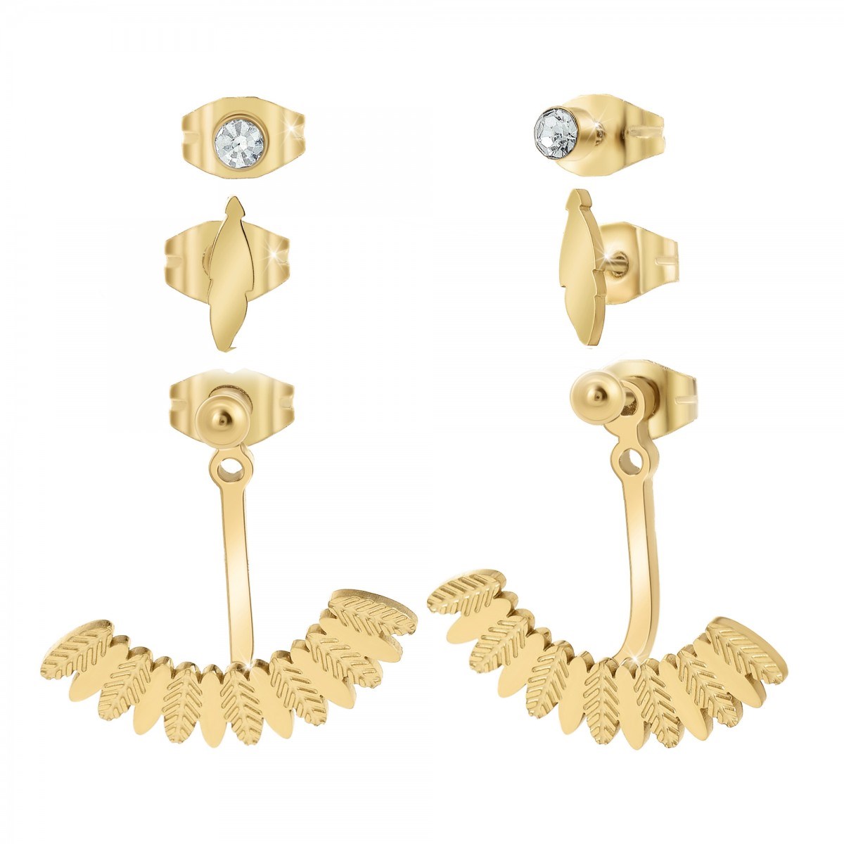 Lot de 3 paires de boucles d'oreilles SC Bohème