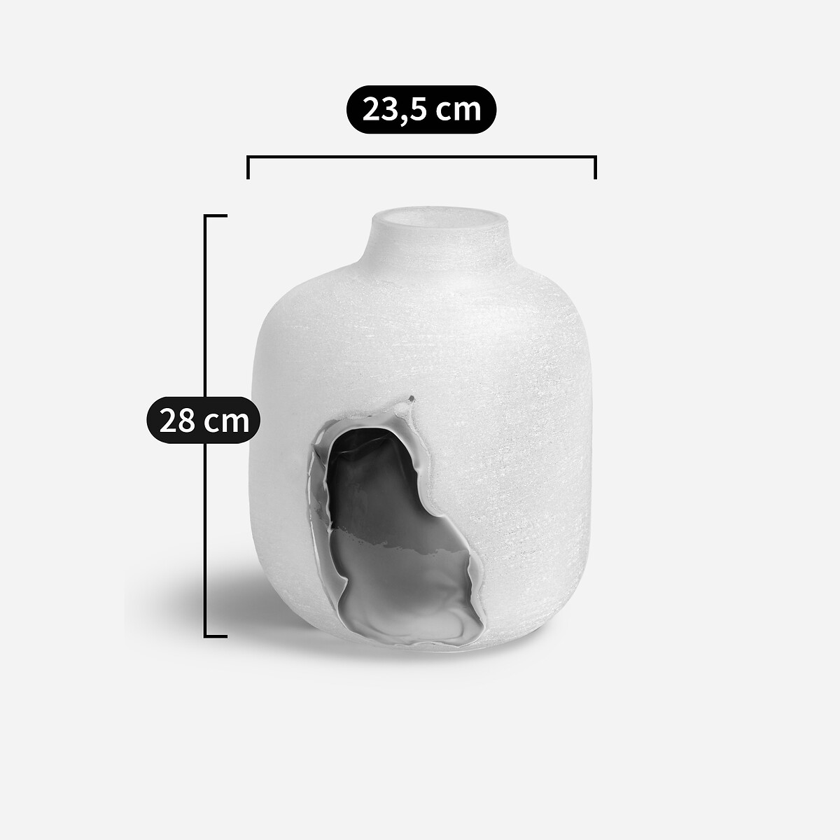 AM.PM<br>Vaso de vidro soprado à mão, 28 cm de altura, Laga