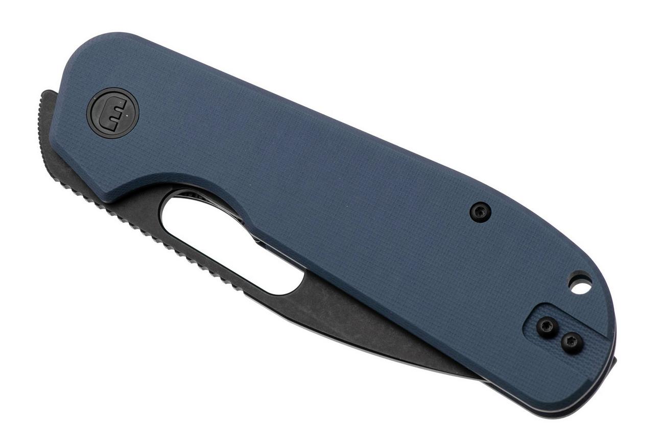 Eutektik EFD EFD-DBW-R Blackwashed 14C28N, Blue G10, zakmes