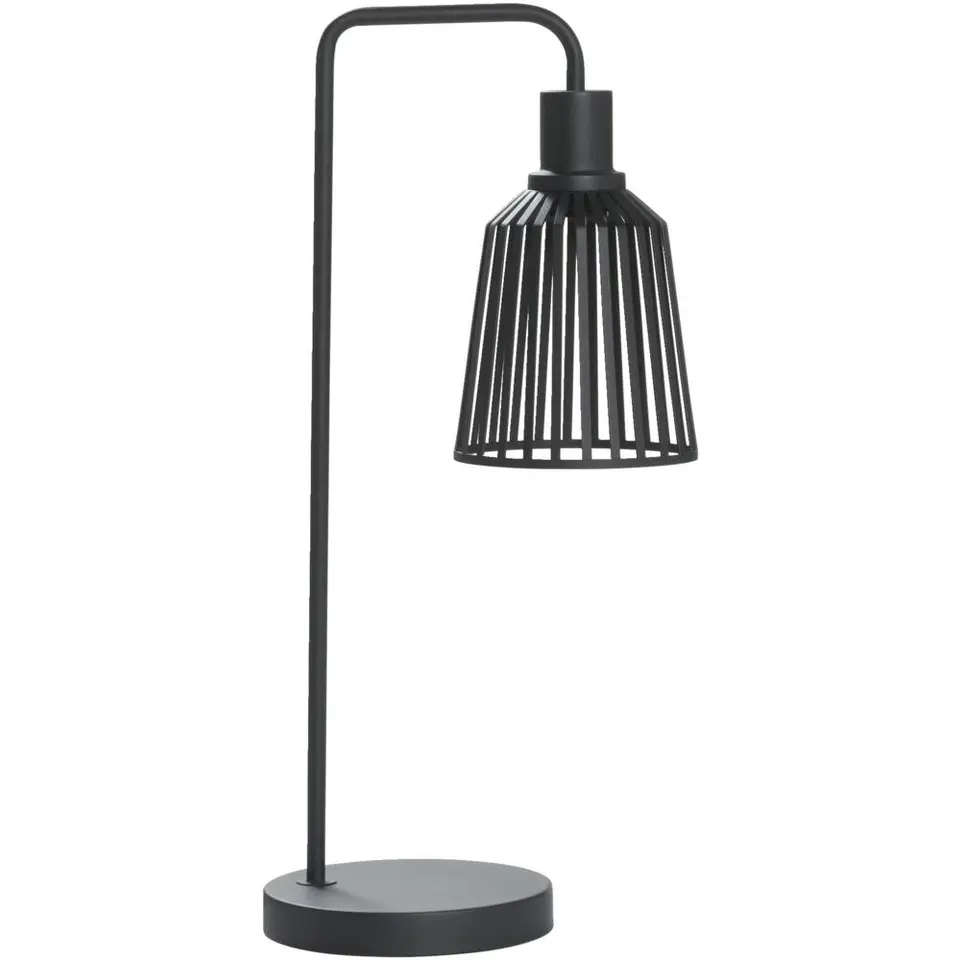Tafellamp Fynn zwart metaal E27 58x23x18 cm