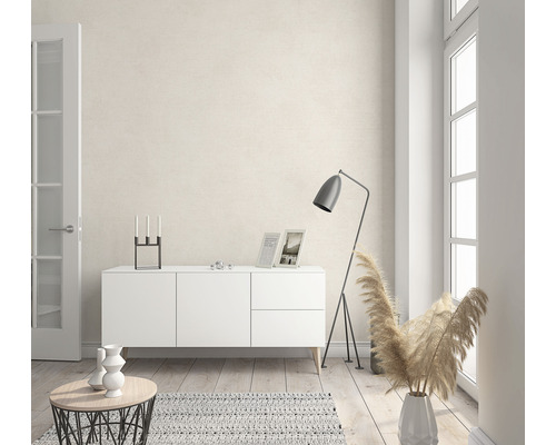 Vliesbehang 32439 Duin effen crème
