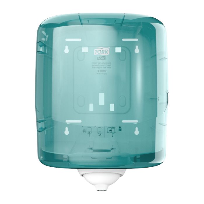 Tork 473180 Reflex Centerfeed Dispenser Wit en Turquoise M4, Vel-Voor-Vel (473180)