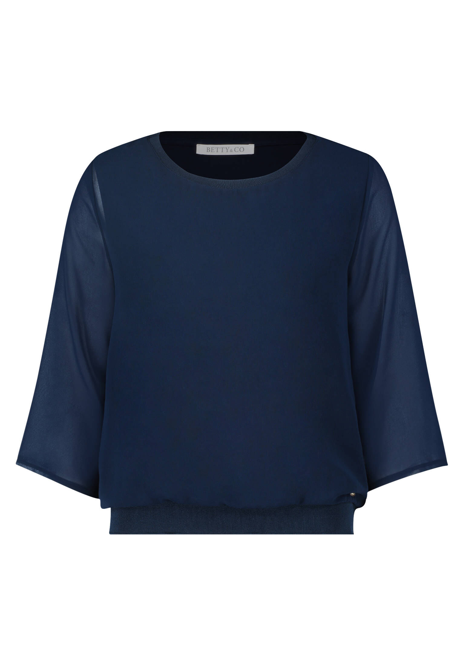 Betty & Co| Damen Blusenshirt mit Webbesatz