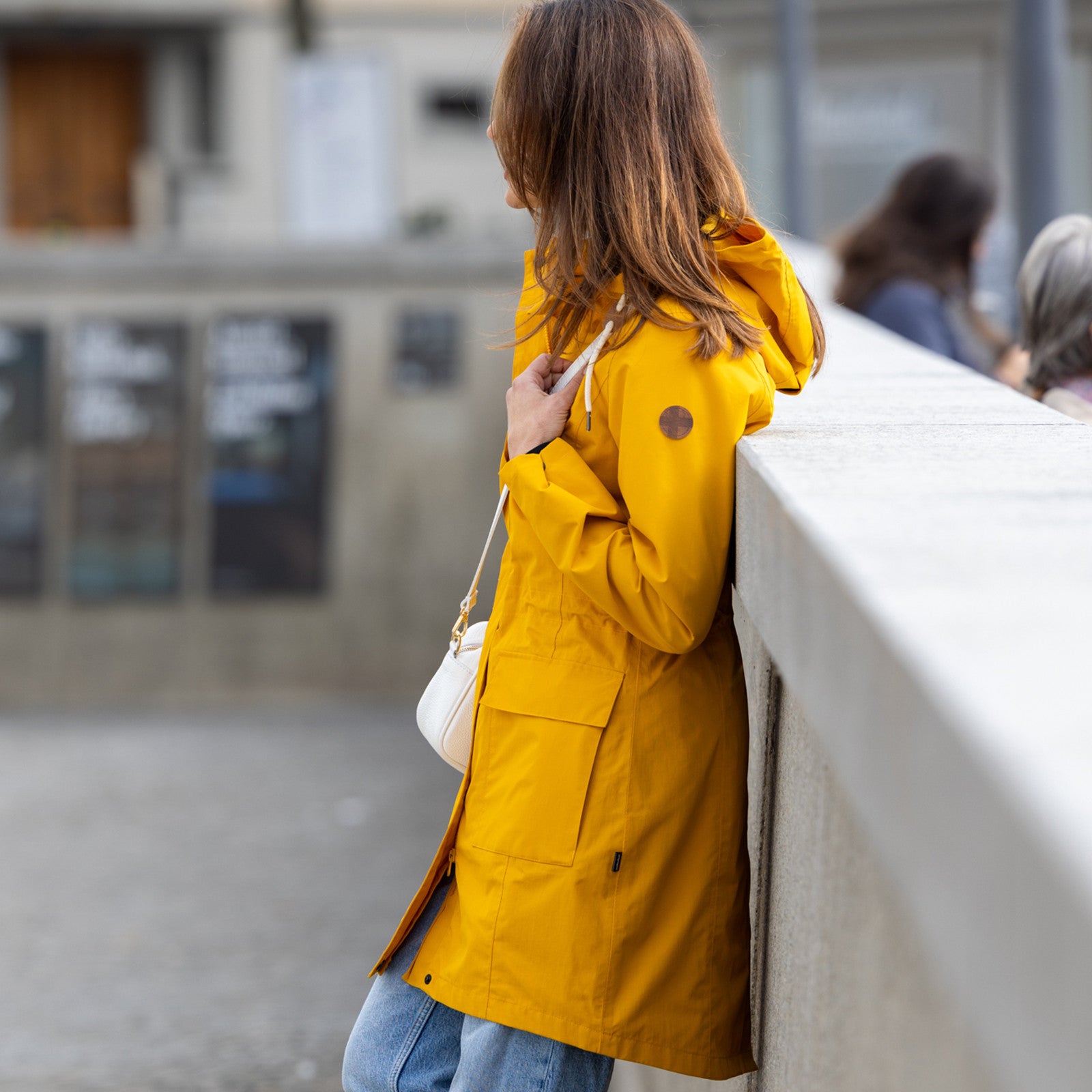 Frauen Regenmantel Letti golden yellow