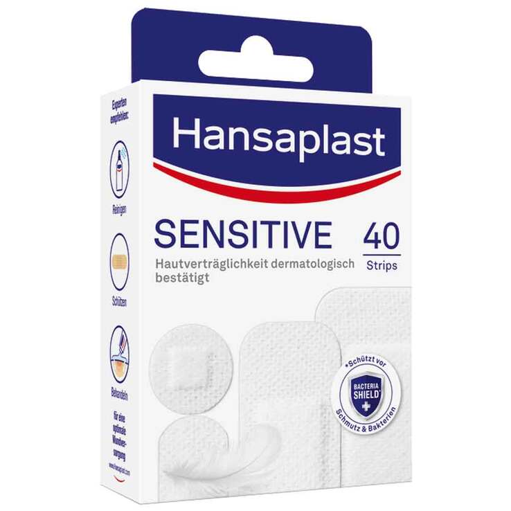 Hansaplast Sensitive Pflaster hypoallergen Strips, 40 St