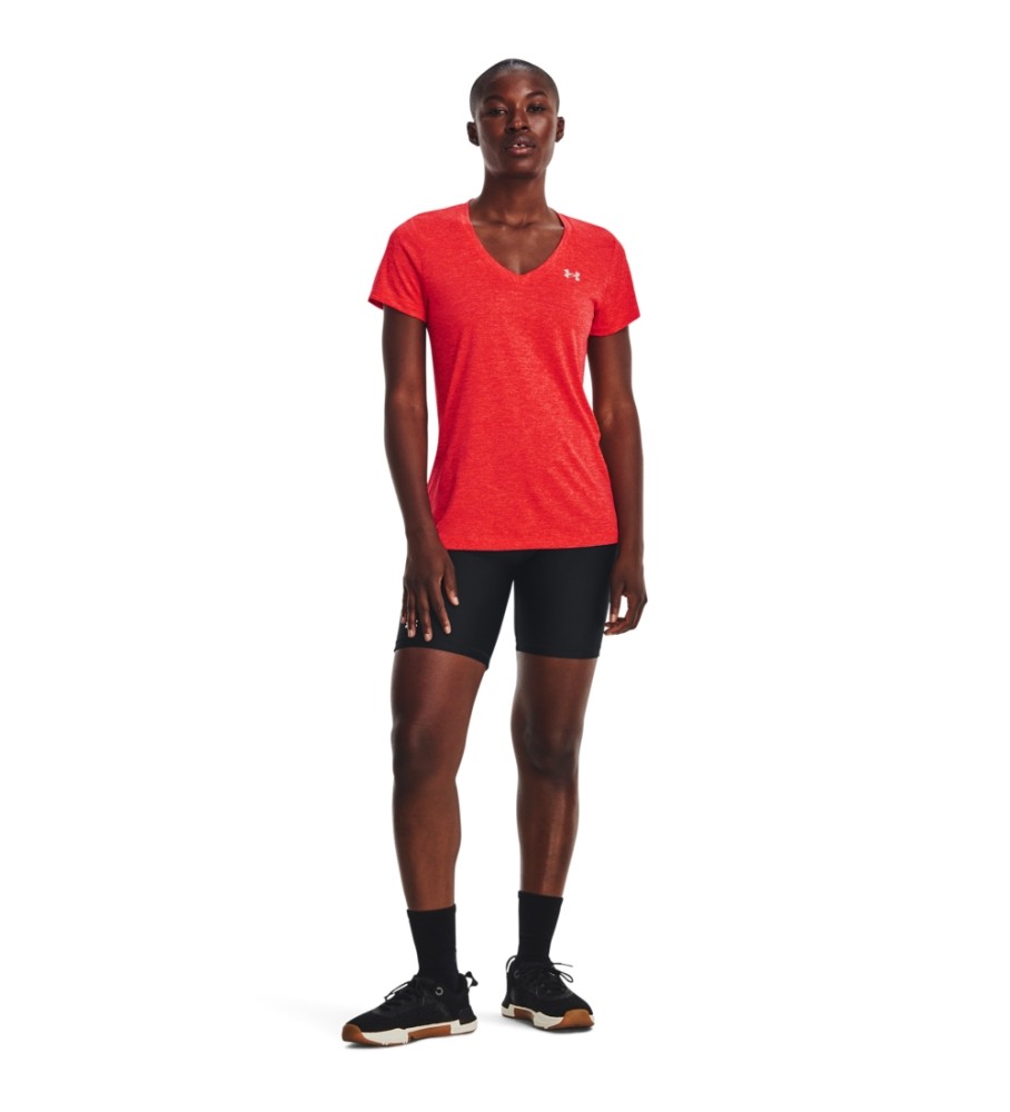 Camiseta Under Armour UA Tech Vermelha com Decote em V