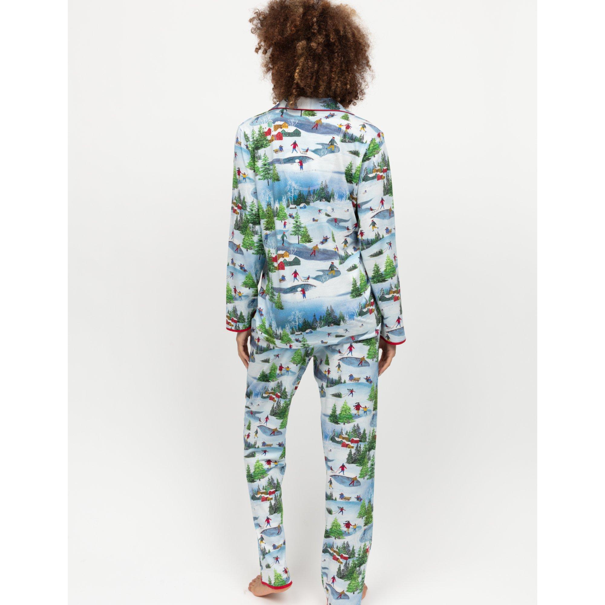 Cyberjammies Cyber Montana Womens Jersey Winterscape Pyjama Set